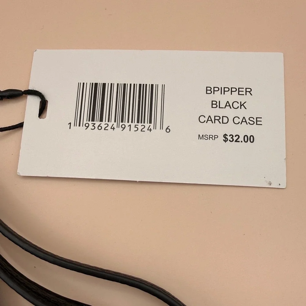 Steve Madden Bpipper Black Card Case Wristlet Wallet Zip Around New - Picture 3 of 5